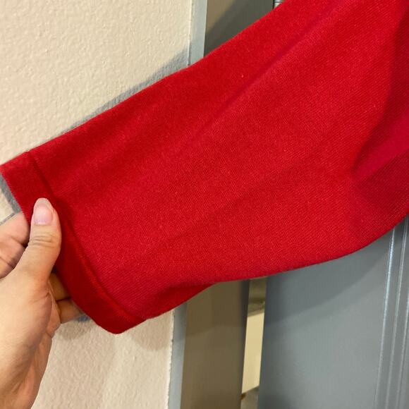 Quacker Factory Women's Size 1X Red Beaded Sleigh & Reindeer Christmas Sweater - Picture 7 of 10